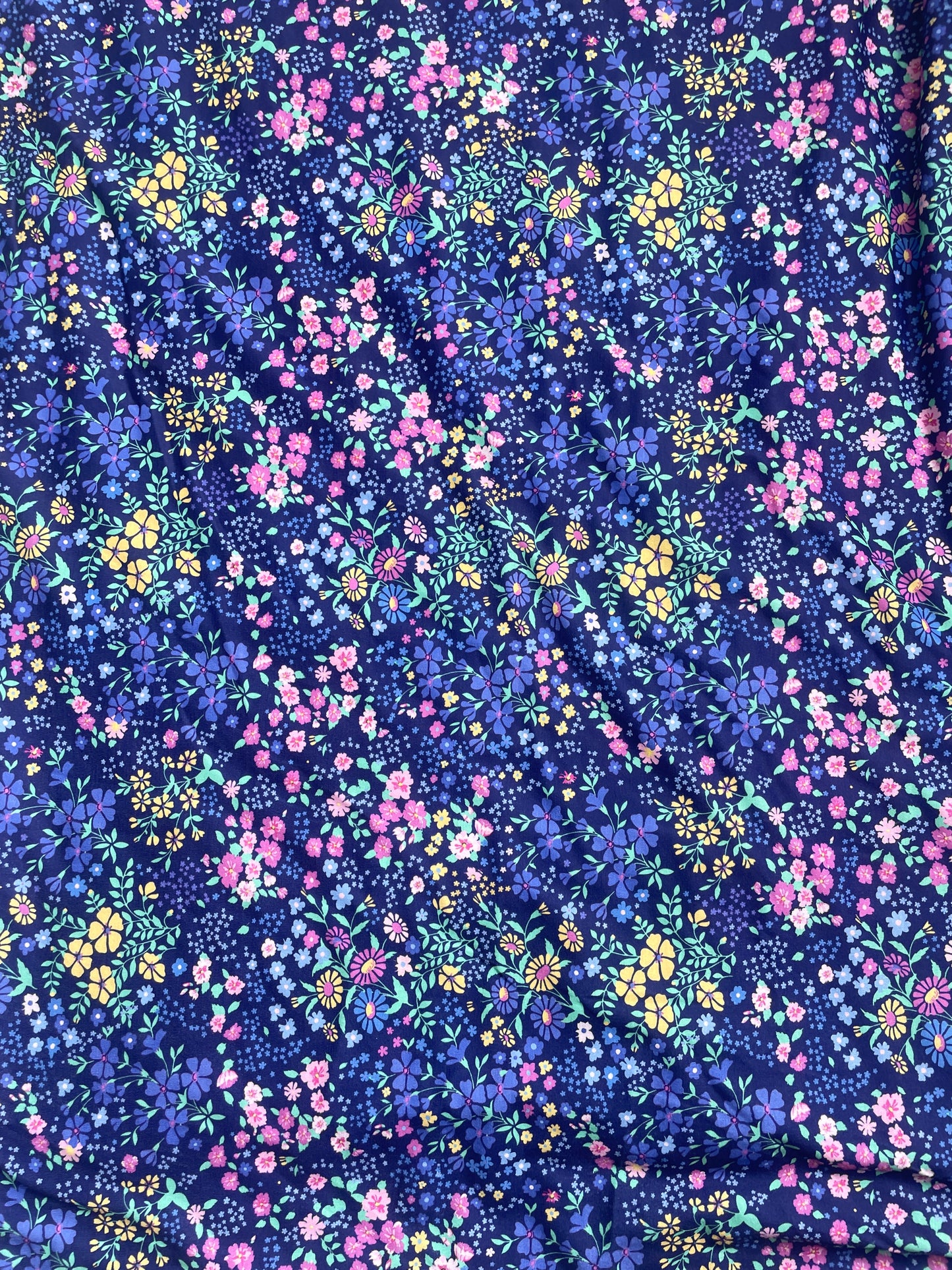 printed dark blue viscose (58 inches width) 1 meter 1 sale