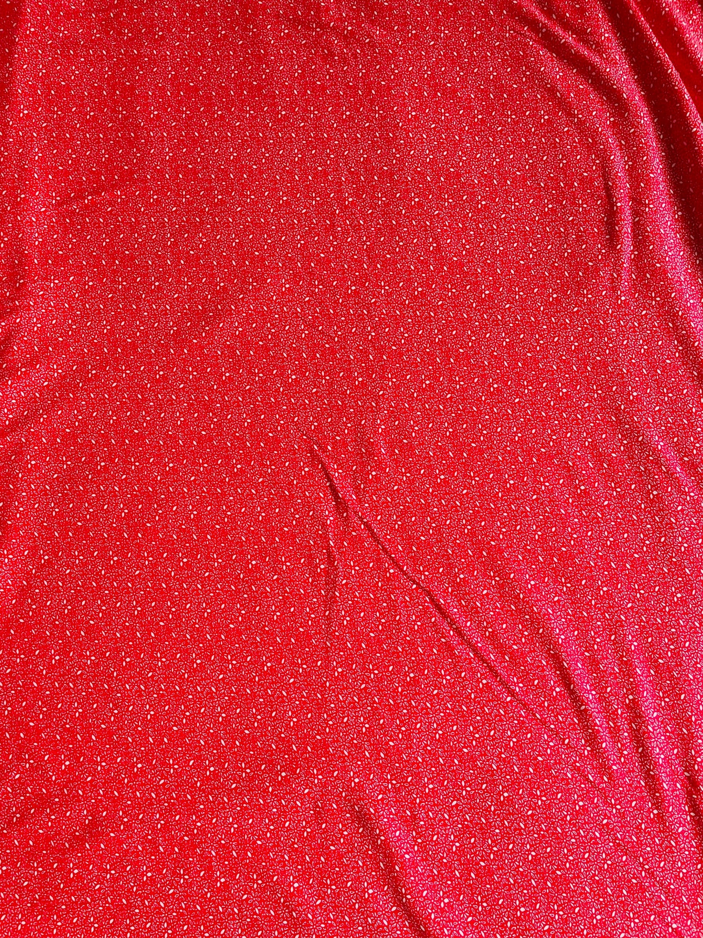 printed red viscose fabric[ 1 M one sale/ 58inch/ 40 length/ 150cm]