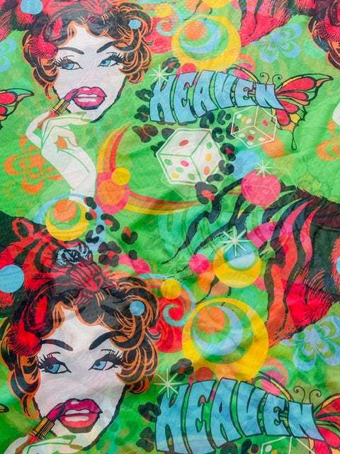 printed mesh Green fashion [1 M one sale/ 55 inch/ 40 length/ 150cm]