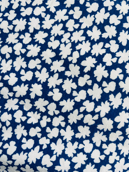blue printed viscose ( width 58 inches) 1 meter 1 sale