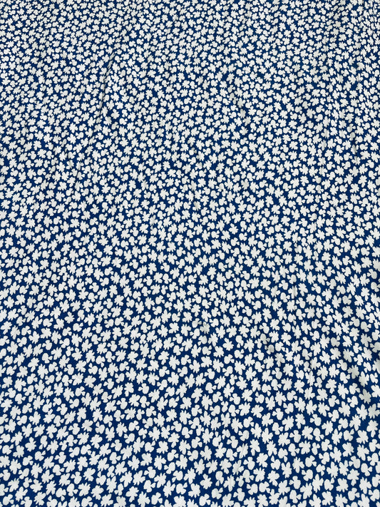 blue printed viscose ( width 58 inches) 1 meter 1 sale