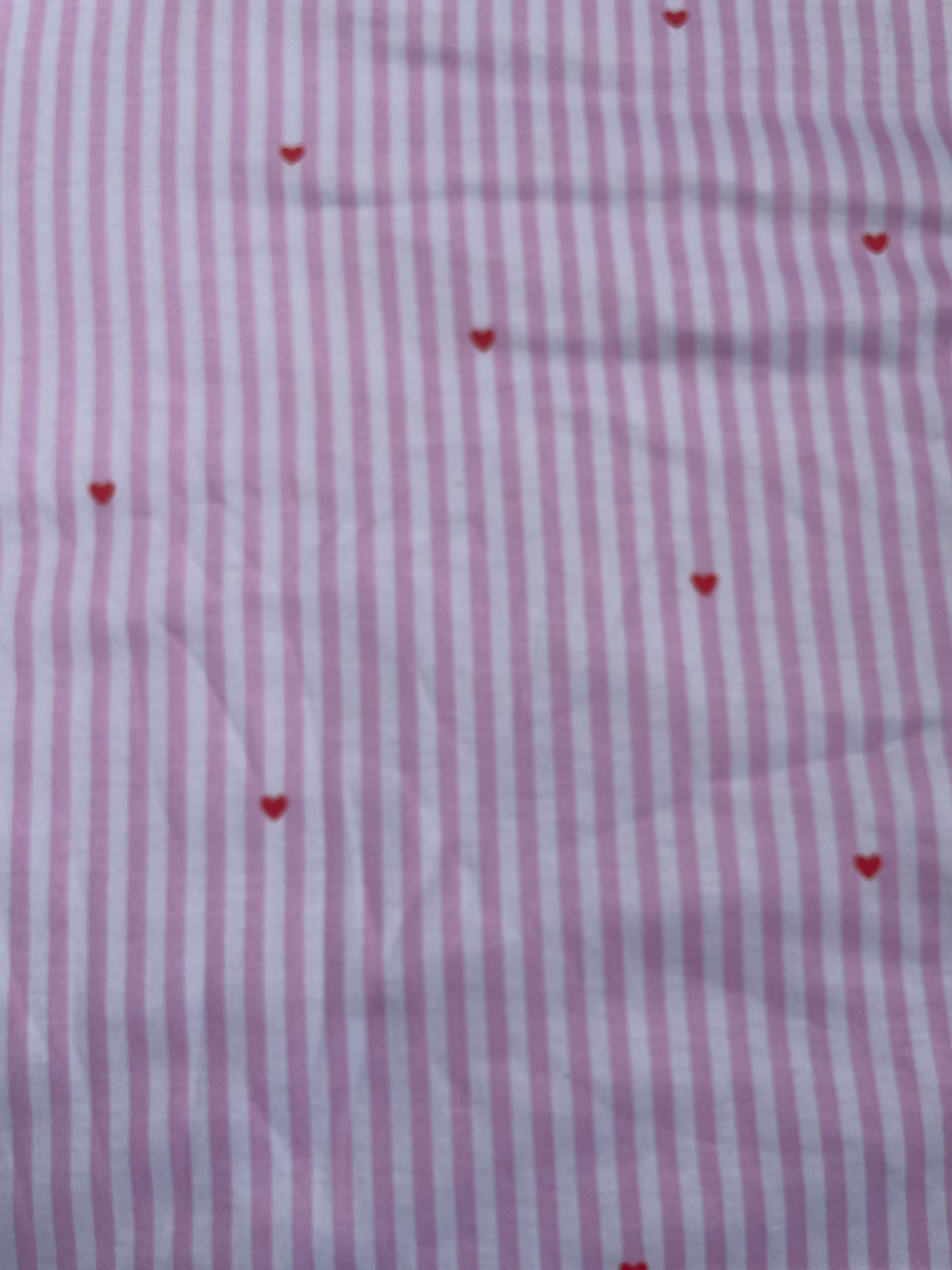 loose pink fabric with red hearts (58 inches width) 1meter 1 sal.e