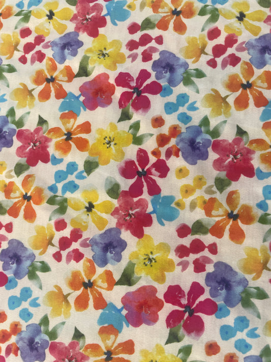 printed spun poly loose fabric(width 59 inches) 1 meter 1 sale
