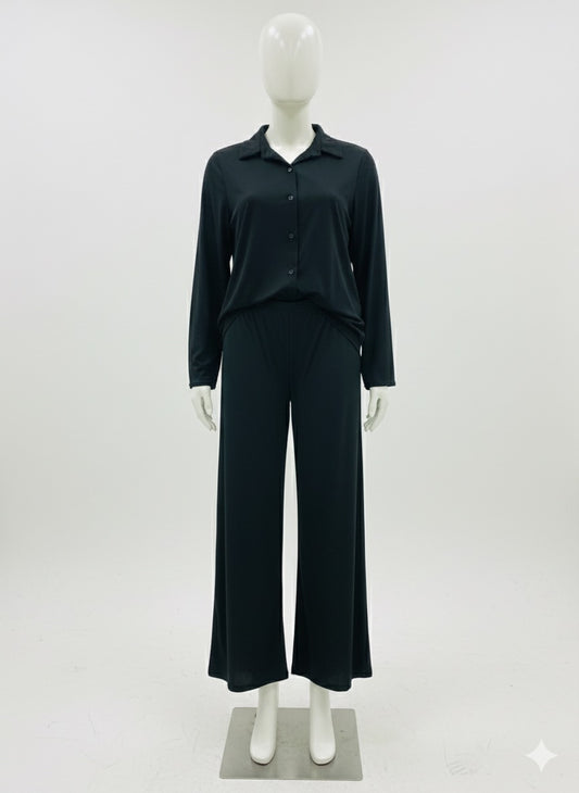 full sleeve collared nightwear/loungewear suit for ladies